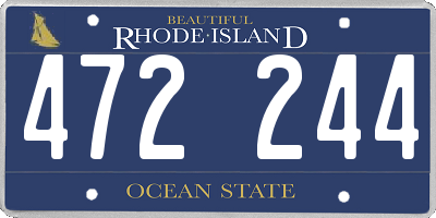 RI license plate 472244