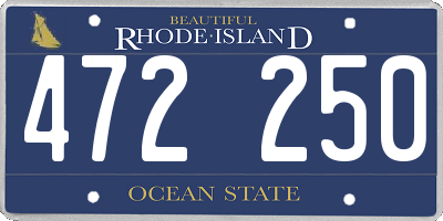 RI license plate 472250