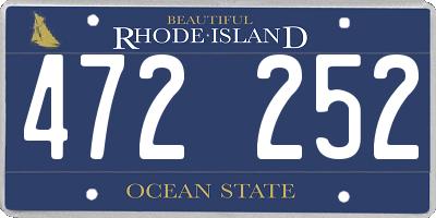 RI license plate 472252