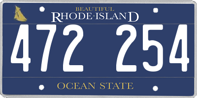 RI license plate 472254