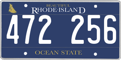 RI license plate 472256