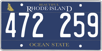 RI license plate 472259