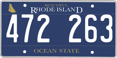 RI license plate 472263