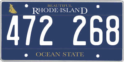 RI license plate 472268