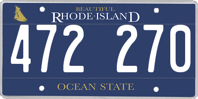 RI license plate 472270