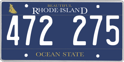 RI license plate 472275