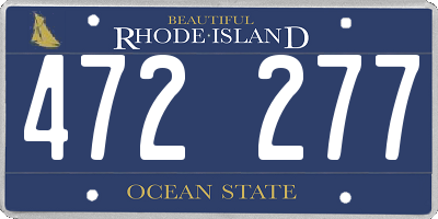 RI license plate 472277
