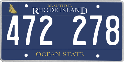 RI license plate 472278