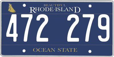 RI license plate 472279
