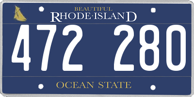 RI license plate 472280