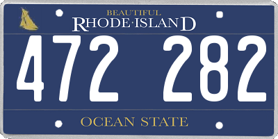 RI license plate 472282