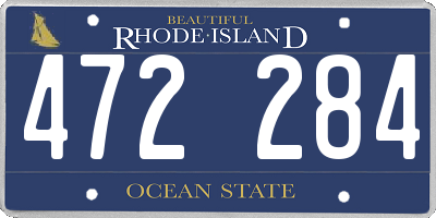 RI license plate 472284
