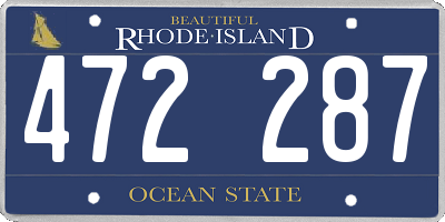 RI license plate 472287
