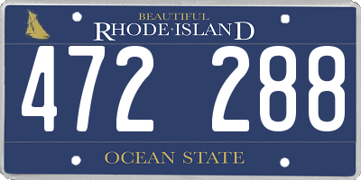 RI license plate 472288