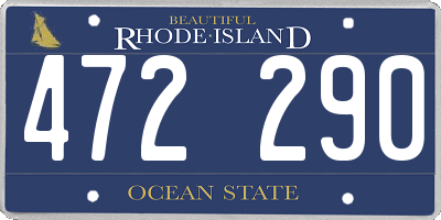 RI license plate 472290