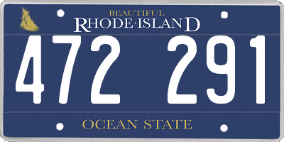 RI license plate 472291
