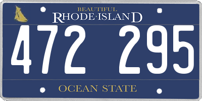 RI license plate 472295