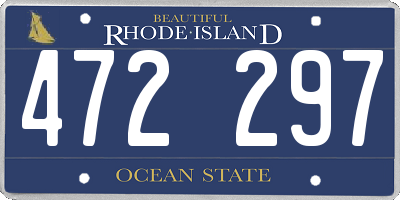 RI license plate 472297