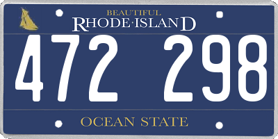 RI license plate 472298