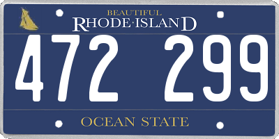 RI license plate 472299