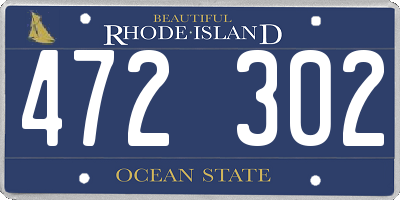 RI license plate 472302