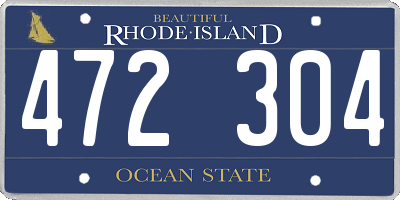 RI license plate 472304