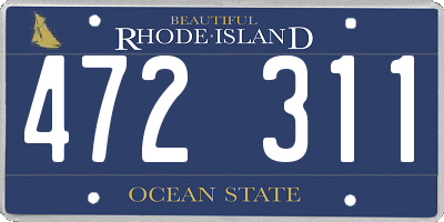 RI license plate 472311