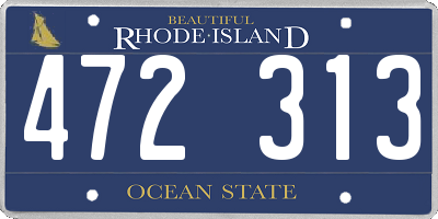 RI license plate 472313