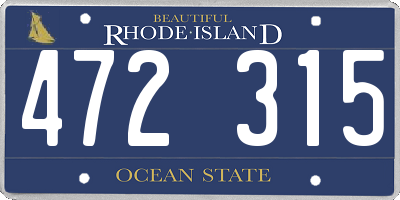 RI license plate 472315