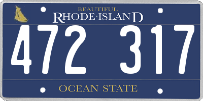 RI license plate 472317