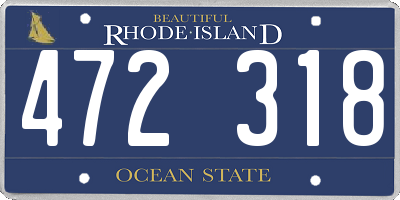 RI license plate 472318