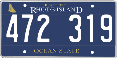 RI license plate 472319