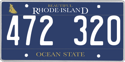 RI license plate 472320