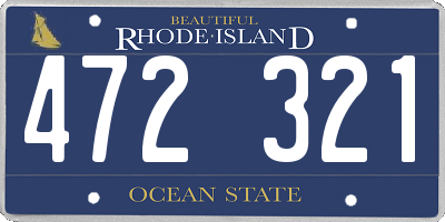 RI license plate 472321