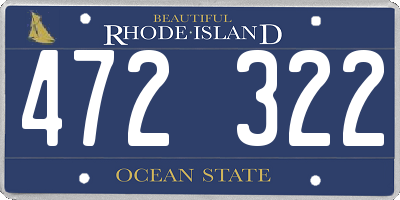 RI license plate 472322