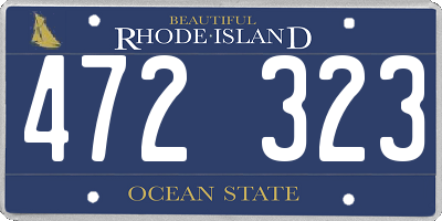 RI license plate 472323