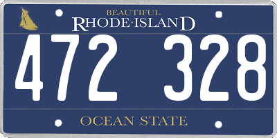RI license plate 472328