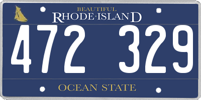 RI license plate 472329