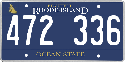 RI license plate 472336