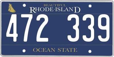 RI license plate 472339