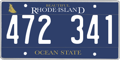 RI license plate 472341