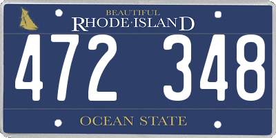 RI license plate 472348