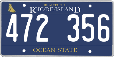 RI license plate 472356