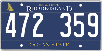 RI license plate 472359