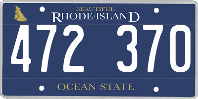 RI license plate 472370