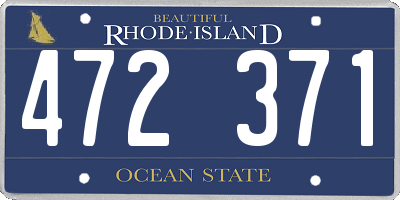 RI license plate 472371