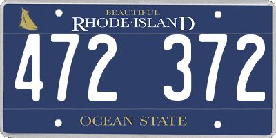 RI license plate 472372