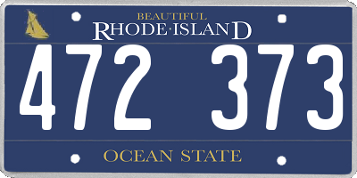 RI license plate 472373