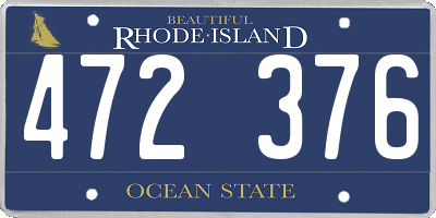 RI license plate 472376