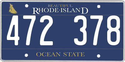 RI license plate 472378